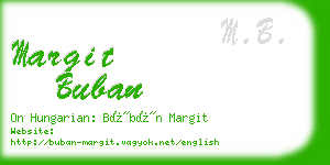 margit buban business card